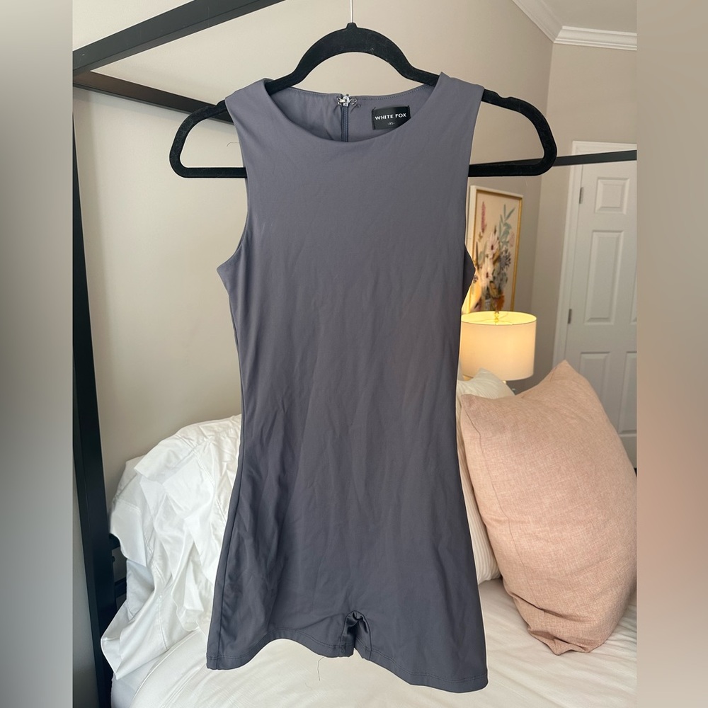 White Fox Gray Sleeveless Jumpsuit